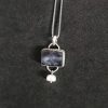 Blue sapphire & freshwater pearl silver 925' necklace - Image 4