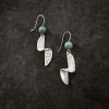 Twist earrings with malachite