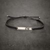 Anchor silver bar bracelet - Image 2