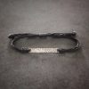 Silver hammered bar bracelet - Image 2