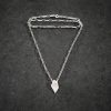Modern unisex geometric fired pendant in a link chain - Image 2