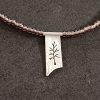 Silver Tree pendant in a glass beads necklace - Image 2