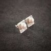 Silver stud earrings with fresh water pearl - Image 3