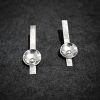 Silver stud earrings