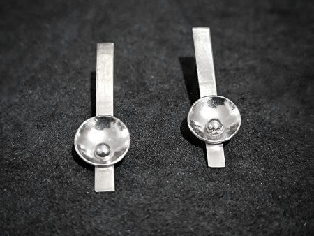 Silver stud earrings