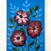 Acrylic Painting Featuring Imaginative Flowers