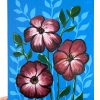 Acrylic Painting Featuring Imaginative Flowers