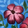 Acrylic Painting Featuring Imaginative Flowers