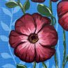 Acrylic Painting Featuring Imaginative Flowers