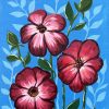 Acrylic Painting Featuring Imaginative Flowers