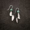 Twist earrings with malachite - Image 2