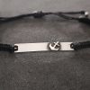 Anchor silver bar bracelet - Image 3