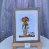 Framed Pebble Art “Flowers At Tea Time” - Image 5