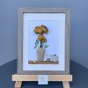 Framed Pebble Art “Flowers At Tea Time” - Image 2