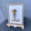 Framed Pebble Art “Flowers At Tea Time” - Image 16
