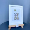 Framed Pebble Art “Happy Bunnies” - Image 7