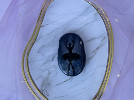Hand Painted Stone ''Ballerina In The Night"