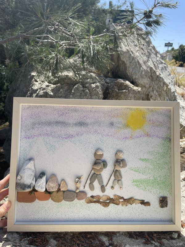 Framed Pebble Art ''Nature explorations'' - Image 2