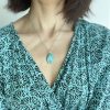 Hand Painted Pebble Necklace "The Pearl" - Image 7