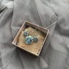 Hand Painted Pebble Jewelry Set ''Roses''