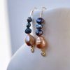 Gold Marquise Baroque Pearl Earrings