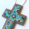 Cross Wall Hanging. An embroidered cross. Just one-of-a-kind wall hanging. - Image 2