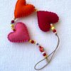 Handmade String of Hearts. Nursery decor, housewarming gift.