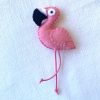 Handmade Flamingo Magnet: Super cute felt flamingo.