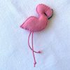Handmade Flamingo Magnet: Super cute felt flamingo. - Image 3