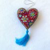 Handmade Beaded Heart Ornament with Tassel - Image 3