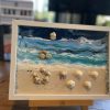 Framed Pebble Art ''Sea side'' - Image 11