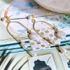Arch Gold Pearl Earrings - Image 4