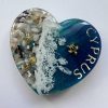 Ocean inspired resin heart fridge magnet. Made to order - Image 2