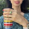 Painted Stone Ring “Lotus” - Image 17