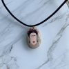 Hand Painted Pebble Necklace "Frida"