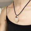 Hand Painted Pebble Necklace "Frida" - Image 12