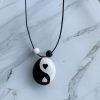 Hand Painted Pebble Necklace "Yin and Yang" - Image 7