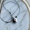 Hand Painted Pebble Necklace "Yin and Yang" - Image 2