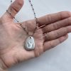 Hand Painted Pebble Necklace "Hand in Hand" - Image 12