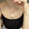 Hand Painted Pebble Necklace "Hand in Hand" - Image 11