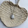 Hand Painted Pebble Necklace "Hand in Hand" - Image 2