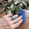 Painted Stone Ring “Lotus” - Image 4