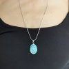Hand Painted Pebble Necklace "The Pearl" - Image 3