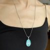 Hand Painted Pebble Necklace "The Pearl" - Image 4