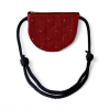 Messenger bag - Red With Gold Dots Half-moon
