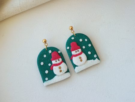 Christmas Snowman Dangle Earrings