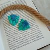 Metallic Green And Blue Polymer Clay Studs - Image 3