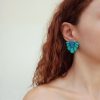 Metallic Green And Blue Polymer Clay Studs - Image 2
