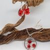 Round Red Flowers Jewelry Set