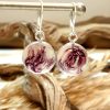 Round Purple Earrings